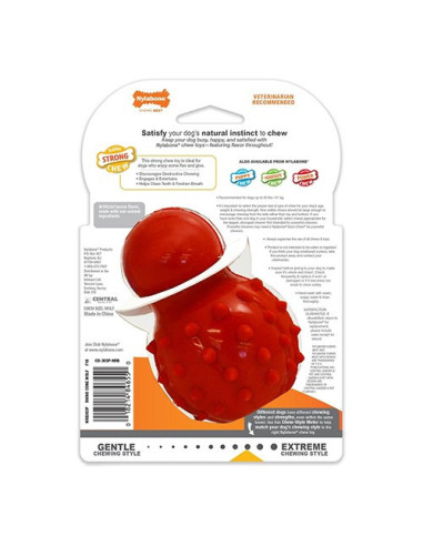 NYLABONE STRONG CHEW CONO 3 EN 1 RELLENABLE CONGELABLE SABOR TOCINO TALLA M