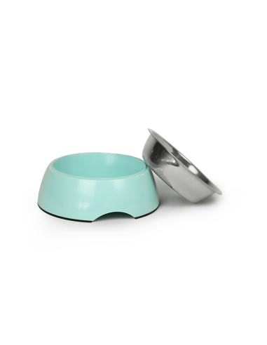 BRNX PLATO MELAMINA + INOX CELESTE S 10 CM