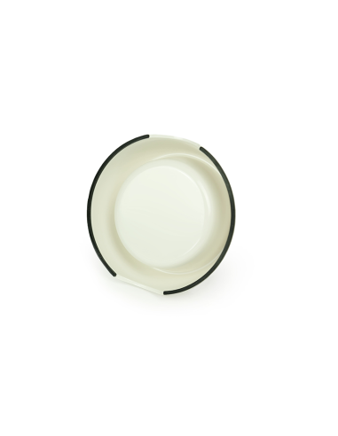 BRNX PLATO MELAMINA + INOX BLANCO S 10 CM