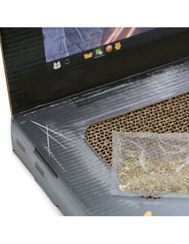 HEY! RASCADOR COMPUTADOR PORTATIL PARA GATOS
