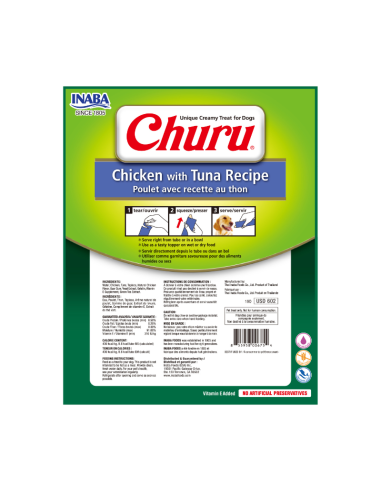 CHURU PERRO SABOR POLLO Y ATÚN 8 UNID