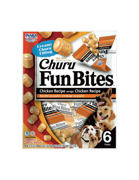 CHURU PERRO FUN BITES SABOR POLLO 6 UNID