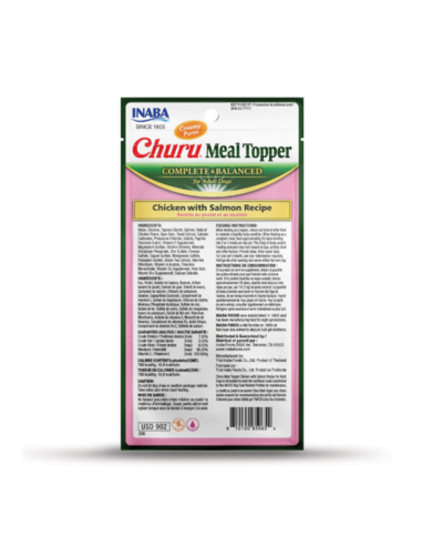 CHURU PERRO MEAL TOPPER POLLO Y SALMÓN 4 UNID