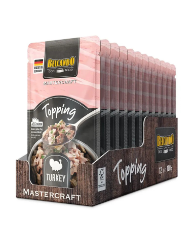 BELCANDO SOBRES MASTERCRAFT TOPPING PAVO 100 GR X 12 UNID