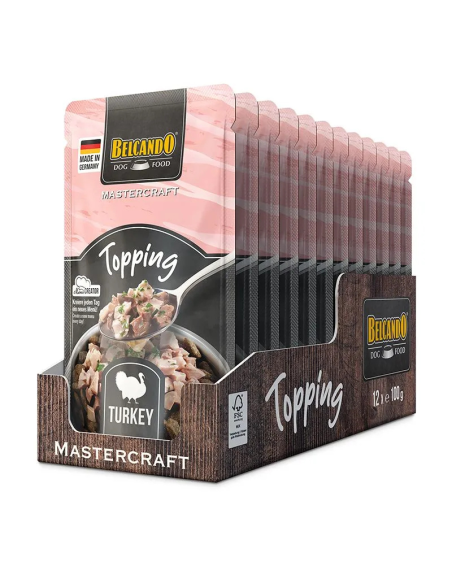 BELCANDO SOBRES MASTERCRAFT TOPPING PAVO 100 GR X 12 UNID