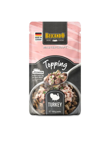 BELCANDO SOBRES MASTERCRAFT TOPPING PAVO 100 GR X 12 UNID