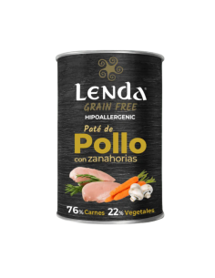 LENDA PERRO LATA SABOR POLLO Y ZANAHORIA 400 G