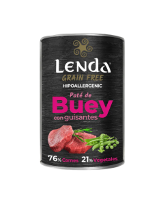 LENDA PERRO LATA SABOR BUEY, GUISANTE Y PAPA 400 G