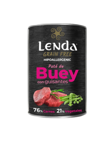 LENDA PERRO LATA SABOR BUEY, GUISANTE Y PAPA 400 G