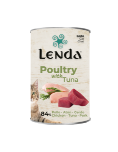 LENDA GATO LATA PATÉ AVES DE CORRAL Y ATUN 400 G