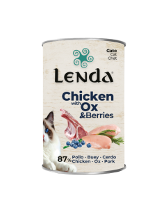 LENDA GATO LATA POLLO, BUEY Y ARANDANOS 400 G