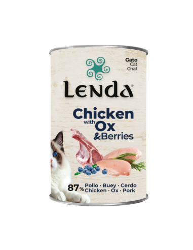LENDA GATO LATA POLLO, BUEY Y ARANDANOS 400 G