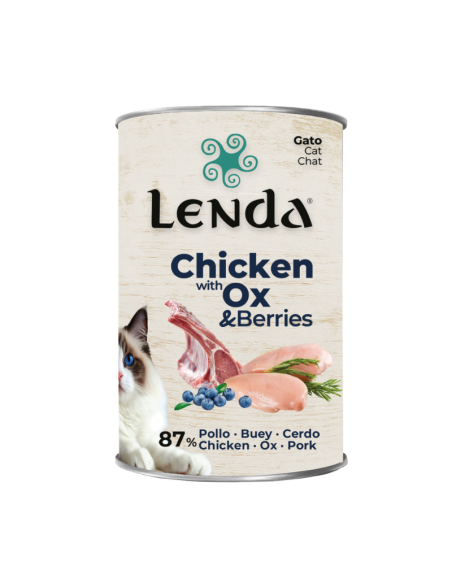 LENDA GATO LATA POLLO, BUEY Y ARANDANOS 400 G