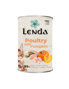 LENDA GATO LATA AVES DE CORRAL CON CALABAZA 400 G
