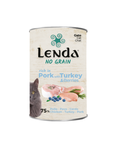 LENDA GATO LATA PAVO,CERDO Y ARANDANOS GF 400 G