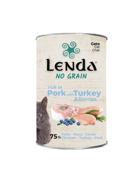 LENDA GATO LATA PAVO,CERDO Y ARANDANOS GF 400 G
