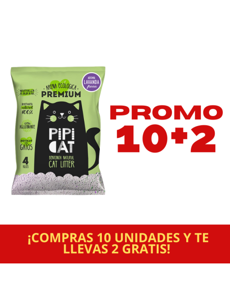 PROMOCIÓN PIPICAT LAVANDA 4KG 10+2