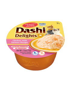 CHURU GATO DASHI DELIGHTS SABOR POLLO Y SALMON 70GR