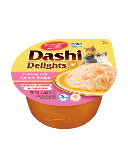 CHURU GATO DASHI DELIGHTS SABOR POLLO Y SALMON 70GR