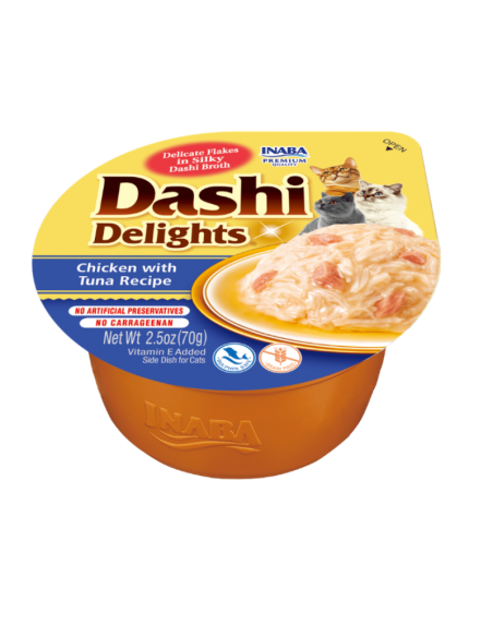 CHURU GATO DASHI DELIGHTS SABOR POLLO Y ATUN 70GR
