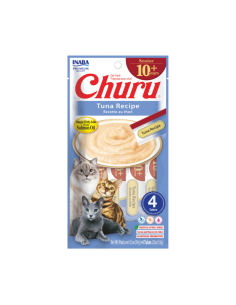 CHURU GATO SENIOR SABOR ATUN 10+ AÑOS 14GR/ 4 UNID