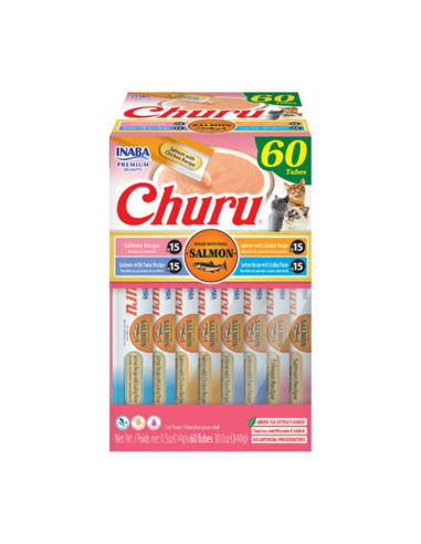 CHURU GATO VARIEDADES SALMON 14 GR/60 UNID