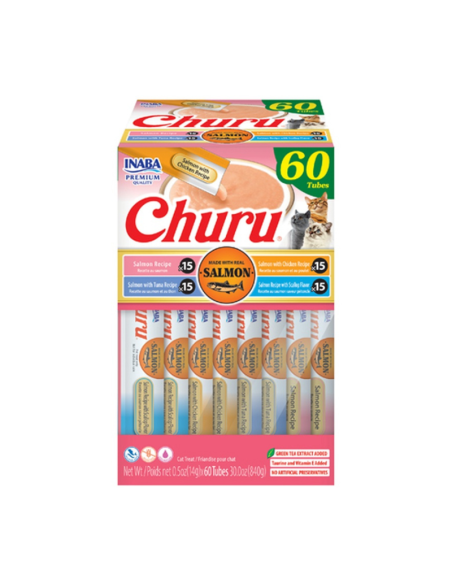 CHURU GATO VARIEDADES SALMON 14 GR/60 UNID