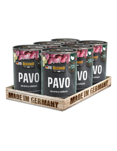 BELCANDO LATAS PAVO CON ARROZ Y ARÁNDANO 400 GR X 6 UNID