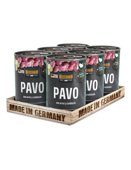 BELCANDO LATAS PAVO CON ARROZ Y ARÁNDANO 400 GR X 6 UNID