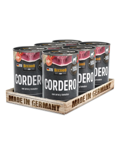 BELCANDO LATAS CORDERO CON ARRÓZ Y ARÁNDANO 400 GR X 6 UNID