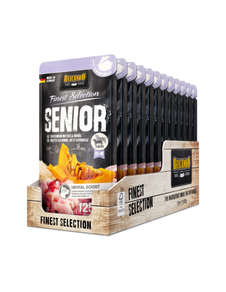 BELCANDO SOBRES SENIOR MENU DE CARNE 125 GR X 12 UNID