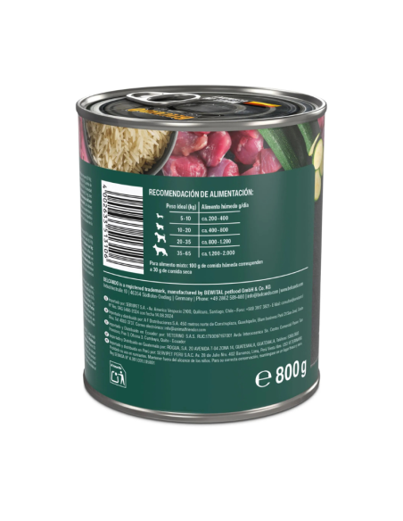 BELCANDO LATAS PAVO, ARROZ Y ARÁNDANO 800 GR X 6 UNID