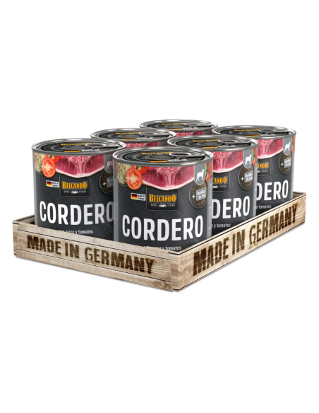 BELCANDO LATAS CORDERO CON ARRÓZ Y ARÁNDANO 800 GR X 6 UNID