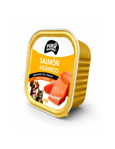 PURA NATURA LATA PERRO GATO SALMON ATLANTICO 300 GR