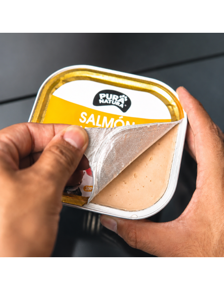 PURA NATURA LATA PERRO GATO SALMON ATLANTICO 300 GR