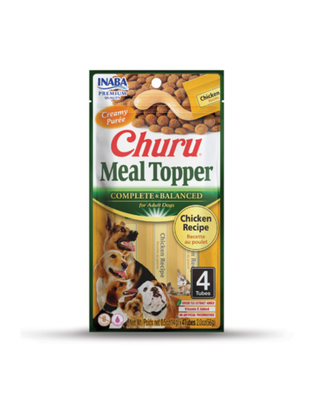 CHURU PERRO MEAL TOPPER SABOR POLLO 4 UNID