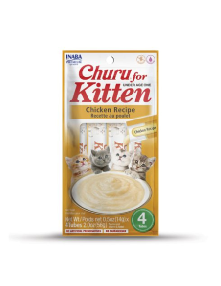 CHURU KITTEN SABOR POLLO 4 UNID
