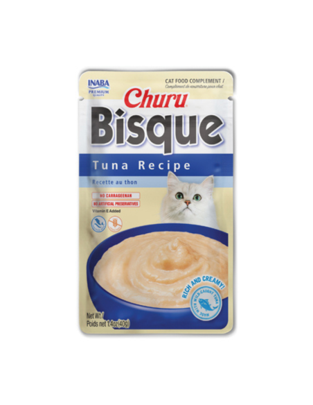 CHURU GATO BISQUE SABOR ATUN 40G 6 UNID