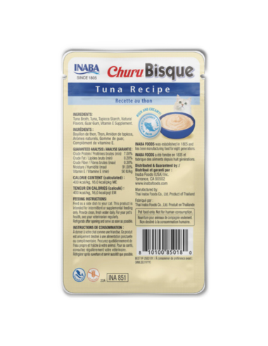 CHURU GATO BISQUE SABOR ATUN 40G 6 UNID