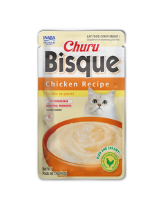 CHURU GATO BISQUE SABOR POLLO 40G 6 UNID
