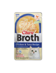 CHURU GATO BROTH SABOR POLLO Y ATUN 40G 6 UNID