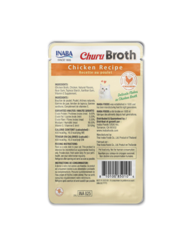 CHURU GATO BROTH SABOR POLLO 40G 6 UNID