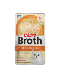 CHURU GATO BROTH SABOR POLLO 40G 6 UNID