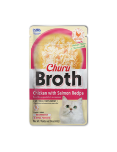 CHURU GATO BROTH SABOR POLLO Y SALMON 40G 6 UNID