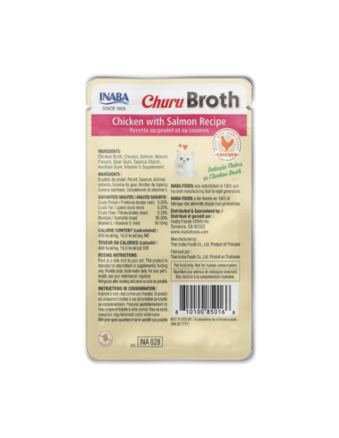 CHURU GATO BROTH SABOR POLLO Y SALMON 40G 6 UNID