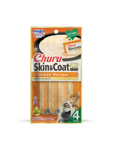 CHURU GATO SKIN SABOR POLLO 4 UNID