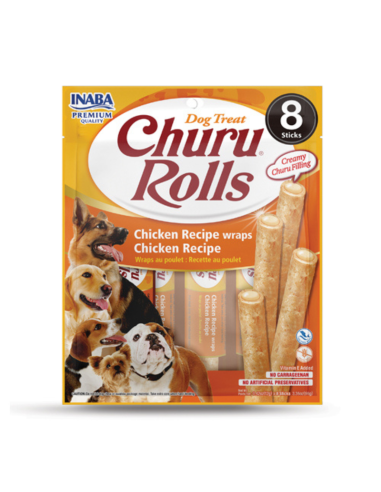CHURU PERRO ROLLS SABOR POLLO 8 UNID