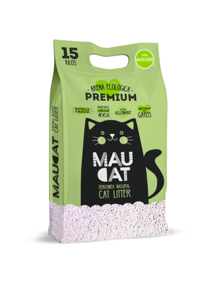 MAU CAT ARENA AROMA MANZANA 15 KG