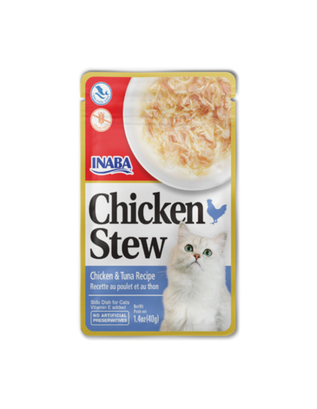 CHURU GATO STEW SABOR POLLO Y ATUN 40G 6 UNID