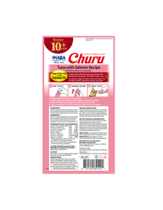 CHURU GATO SENIOR 10+ SABOR ATUN Y SALMON 4 UNID 2